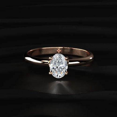 0.5 Oval Solitaire Engagement Ring | Earthly Jewels