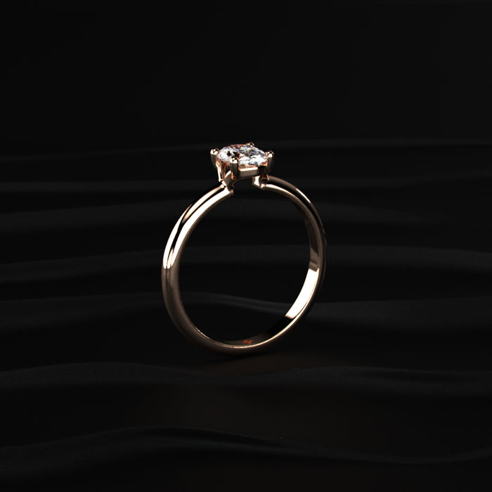 0.5 Oval Solitaire Engagement Ring | Earthly Jewels