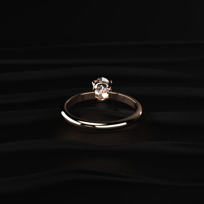 0.5 Oval Solitaire Engagement Ring | Earthly Jewels