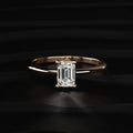 0.5Ct Emerald Cut Solitaire Ring | Earthly Jewels