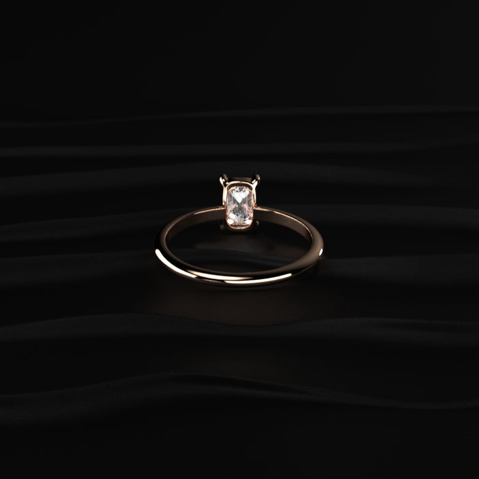 0.5Ct Emerald Cut Solitaire Ring | Earthly Jewels