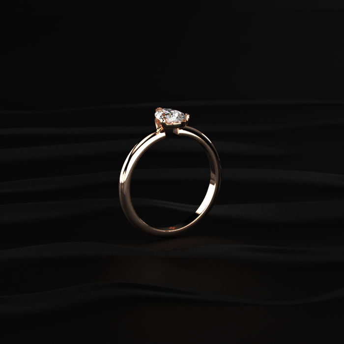 0.5Ct Pear Shape Solitaire Ring | Earthly Jewels