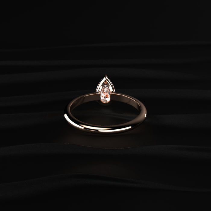 0.5Ct Pear Shape Solitaire Ring | Earthly Jewels