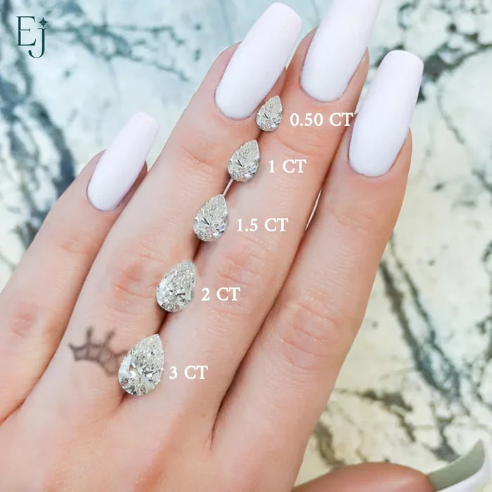 0.5Ct Pear Shape Solitaire Ring