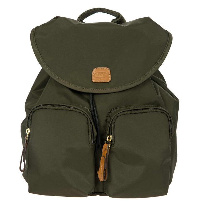 Bric's X Travel 2 Pocket Backpack featuring dual compartments and a stylish design in a neutral color.