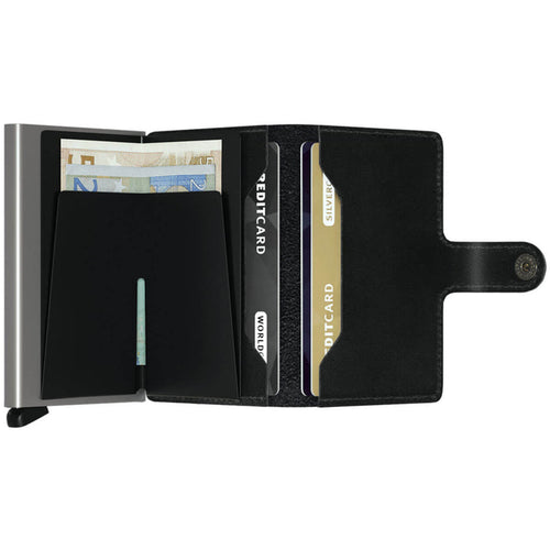 Secrid 4-6 Cards & Notes - Mini Wallet Stitch Black | Case Luggage