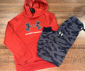 Under Armour Boys Hoodie Pullover & Joggers Set Size YSM 7/8 Like New
