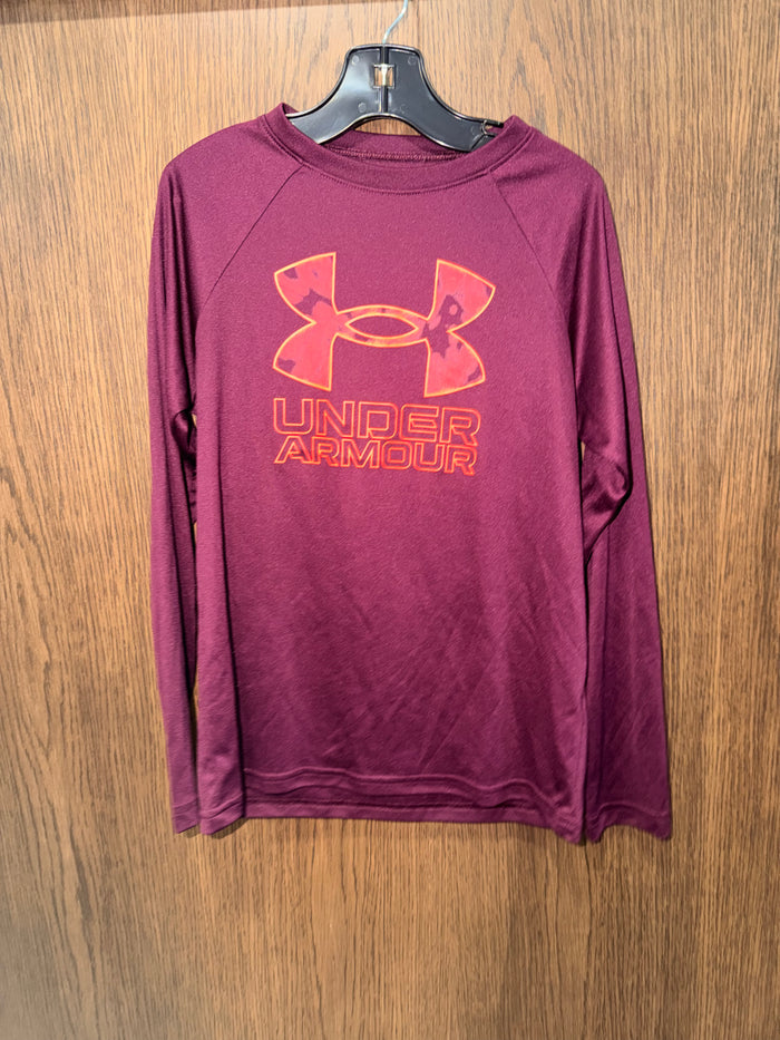 Under Armour Boys Long Sleeve Dri Fit T-Shirt YSM 7/8 Like New