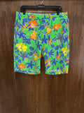 RLX Ralph Lauren Men’s Tropical Floral Chino Shorts Flat Front Slash Pockets Size 34