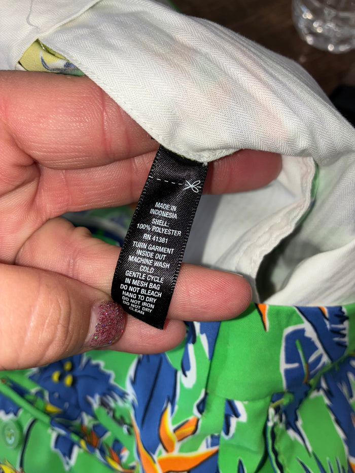 RLX Ralph Lauren Men’s Tropical Floral Chino Shorts Flat Front Slash Pockets Size 34