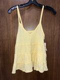 American Eagle Yellow Tiered Tank Top Small NWT