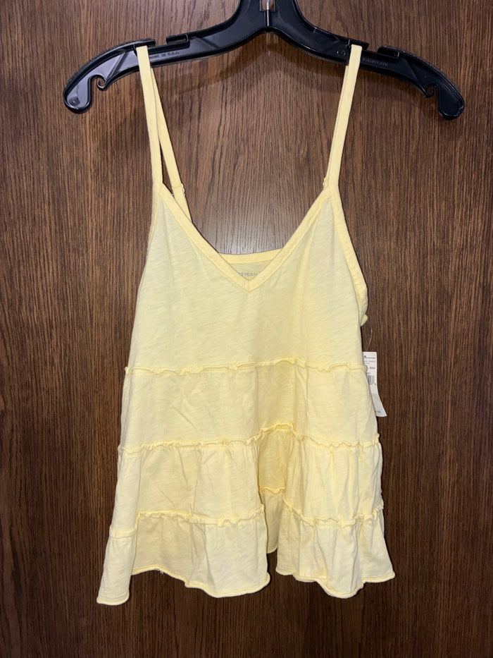 American Eagle Yellow Tiered Tank Top Small NWT