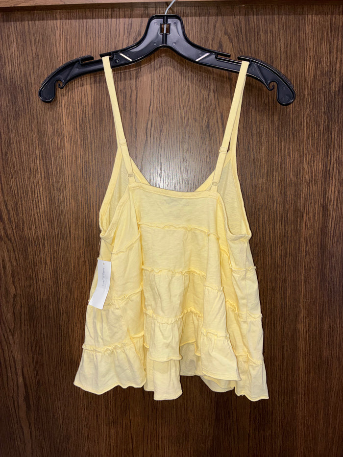 American Eagle Yellow Tiered Tank Top Small NWT