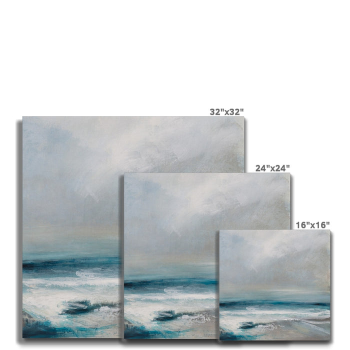 Abstract Aquamarine | Coastal Visions Sea Painting - Unframed Canvas - large seascape print