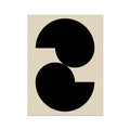 Abstract Shells No 2 - Black & Beige Abstract Wall Art - Unframed - Beach House Art