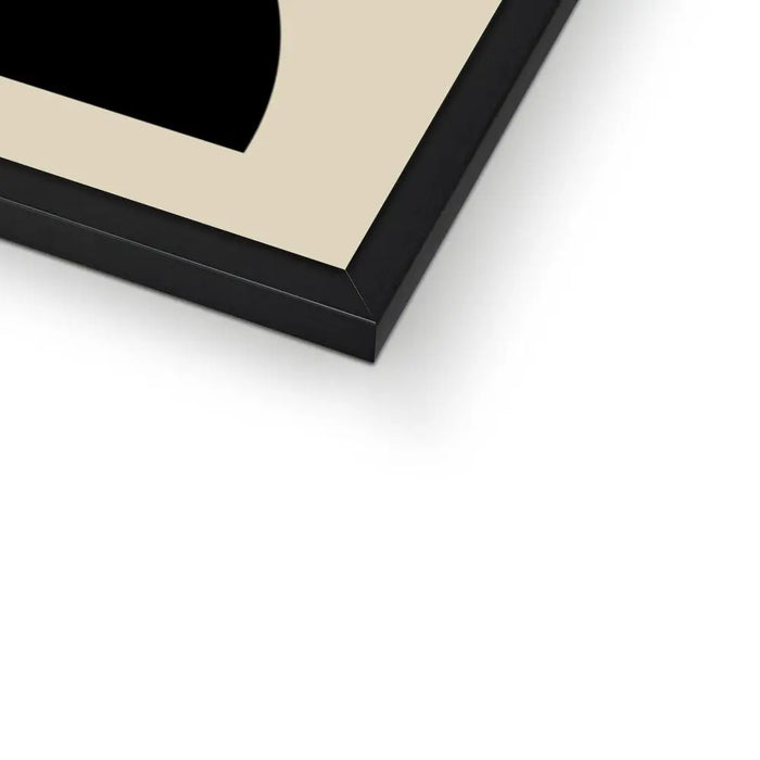Abstract Shells No 4 - Black & Beige Abstract Wall Art - Framed - Beach House Art