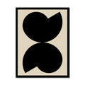 Abstract Shells No 6 - Black & Beige Abstract Wall Art - Framed - Beach House Art