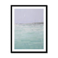 Blue Beach Art Print | Beach Painting - Framed Wall Art