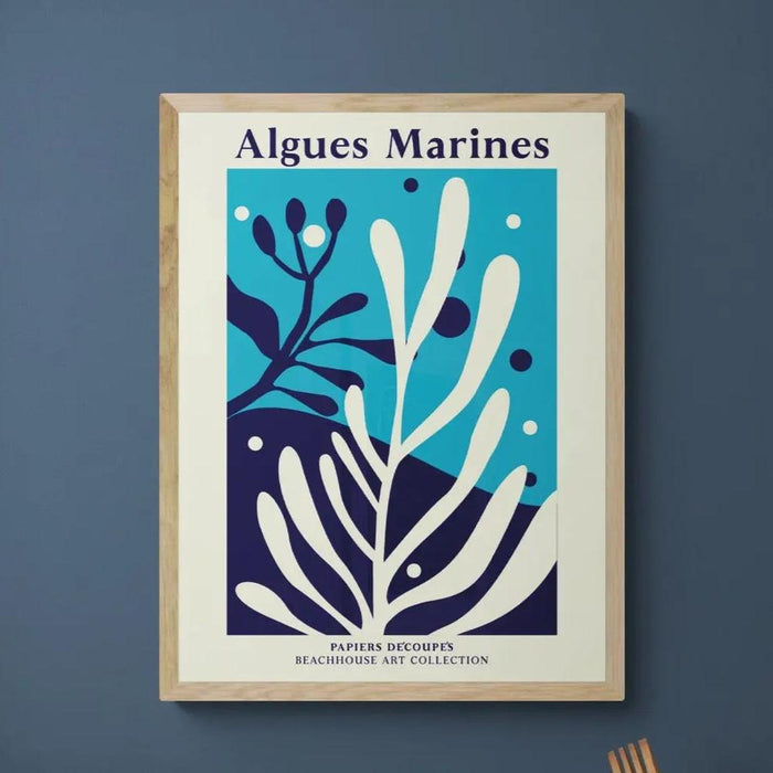 Algues Marines - Seaweed Art print - Framed