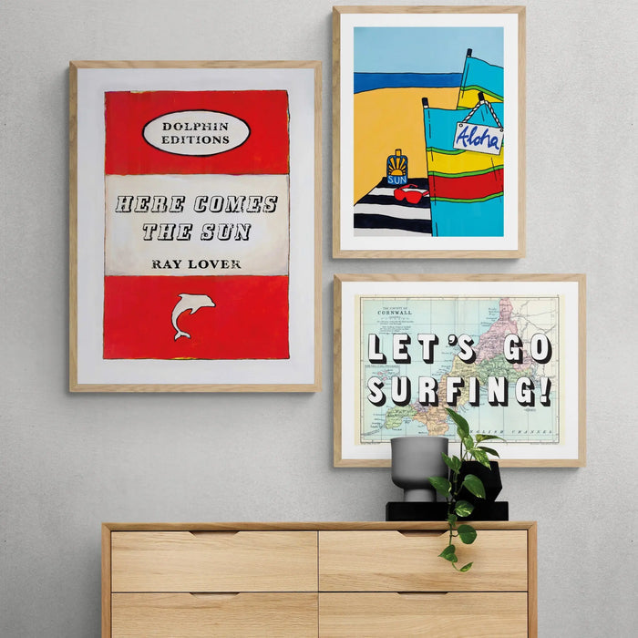 Aloha: Colourful Coastal Art - Framed - Beach House Art