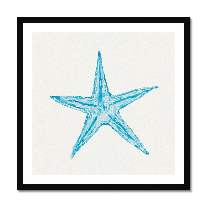 Aqua Watercolour Starfish Painting | Starfish Print Wall Art - Framed Art Print