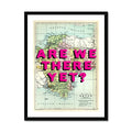 Are We There Yet? (Devon Map) Vintage Map Art - Framed - Beach House Art