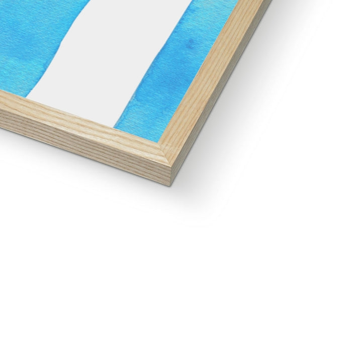 Asparagus Painting on Blue Stripe | Kitchen Wall Art - Unframed