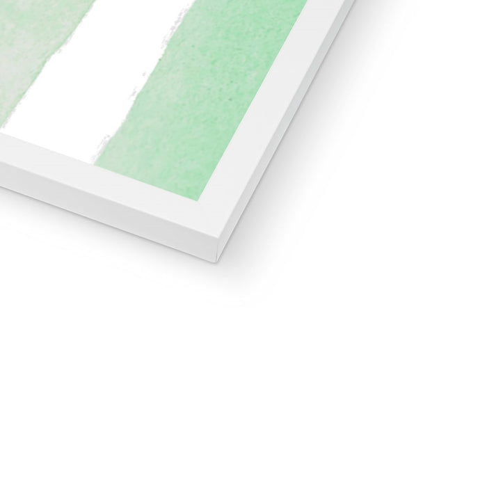 Asparagus Painting on Green Stripe | Kitchen Wall Art - Unframed