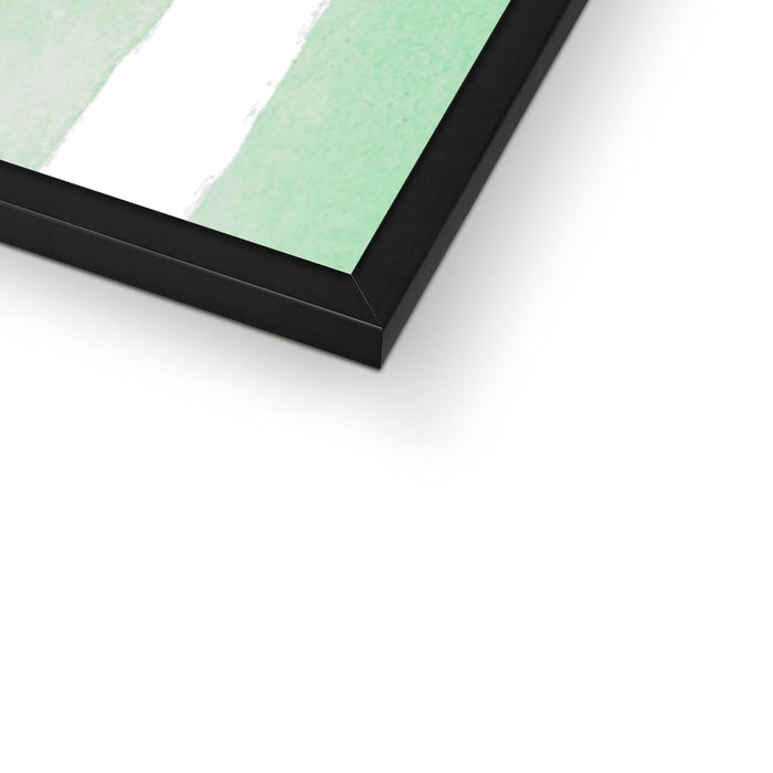 Asparagus Painting on Green Stripe | Kitchen Wall Art - Unframed