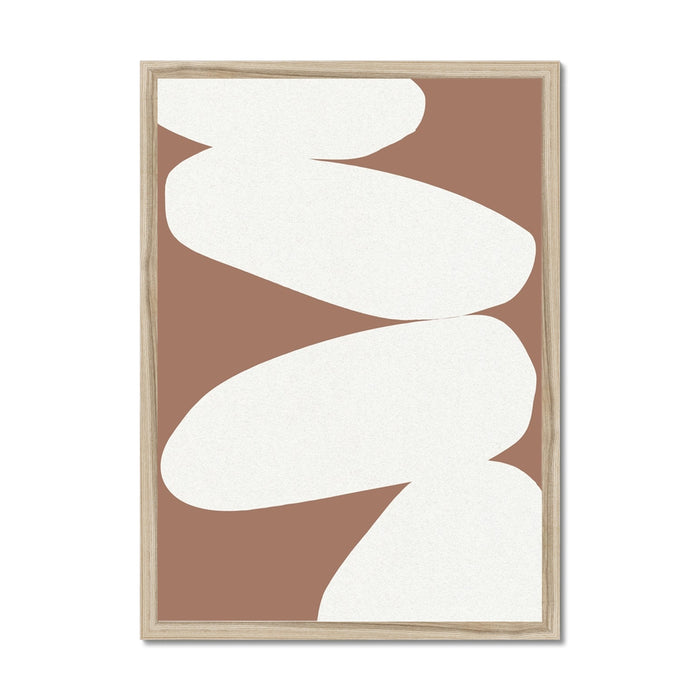Balancing Stones Mocha No 1 - Abstract Shape Art - Unframed