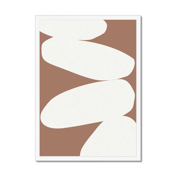 Balancing Stones Mocha No 1 - Abstract Shape Art - Unframed