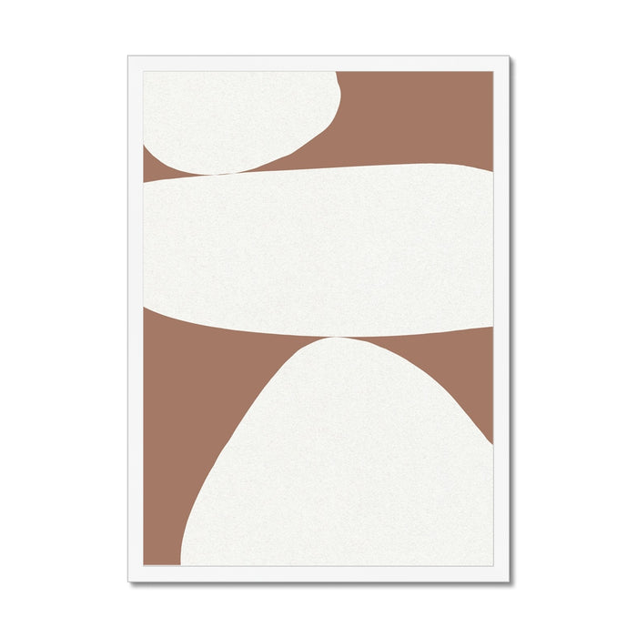 Balancing Stones Mocha No 2 - Abstract Shape Art - Unframed