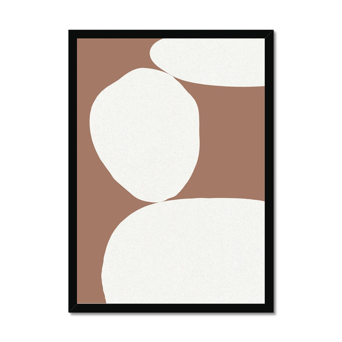 Balancing Stones Mocha No 3 - Abstract Shape Art - Unframed