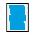 Bauhaus Blue: Bauhaus Art Print - Framed - Beach House Art