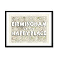 Birmingham is our Happy Place Art Print | Vintage Map Print of Birmingham - Framed Wall art