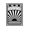 Black 100% Sunshine (Graphic Wall Art) - Unframed - Beach House Art