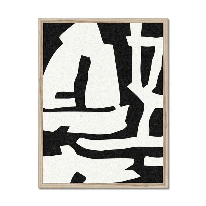 Black Abstract Coast No 1 - Framed Print Wall Art 45.00 Beach House Art