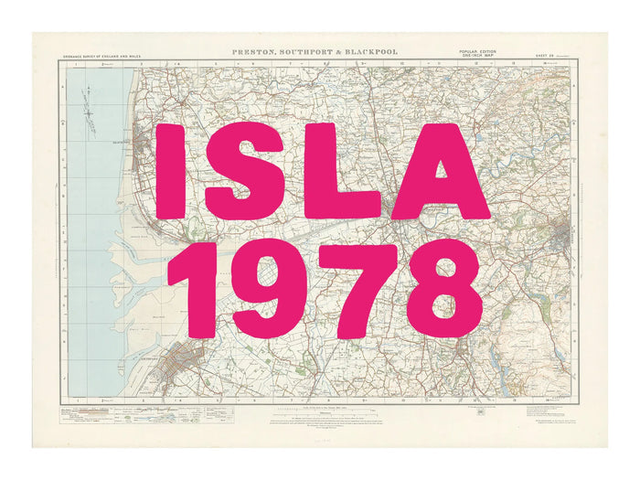 Blackpool Personalised Map Print | Map of Blackpool | Pink Hand Drawn Font - Framed Map Print