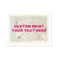 Blackpool Personalised Map Print | Custom Map of Blackpool | Pink Hand Drawn Font - Unframed Wall Art