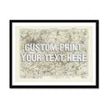 custom Map Print of Bristol & Bath | Personalised Map Print | Map Prints in white font - Framed wall art