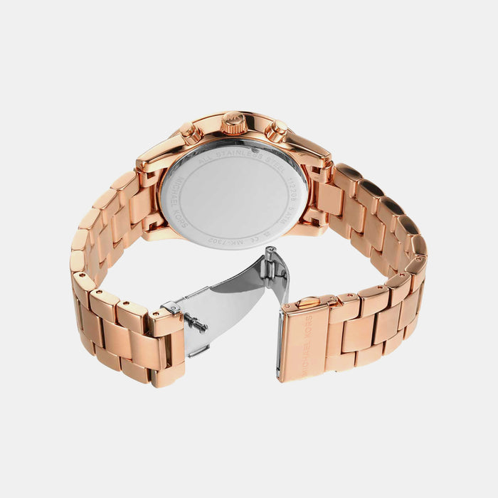 Bryant Women Quartz Rose Gold Dial Chronograph Stainless Steel Watch MK7302