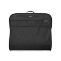 Black Classic Garment Bag from Briggs & Riley, featuring durable fabric and a sleek design for travel organization.