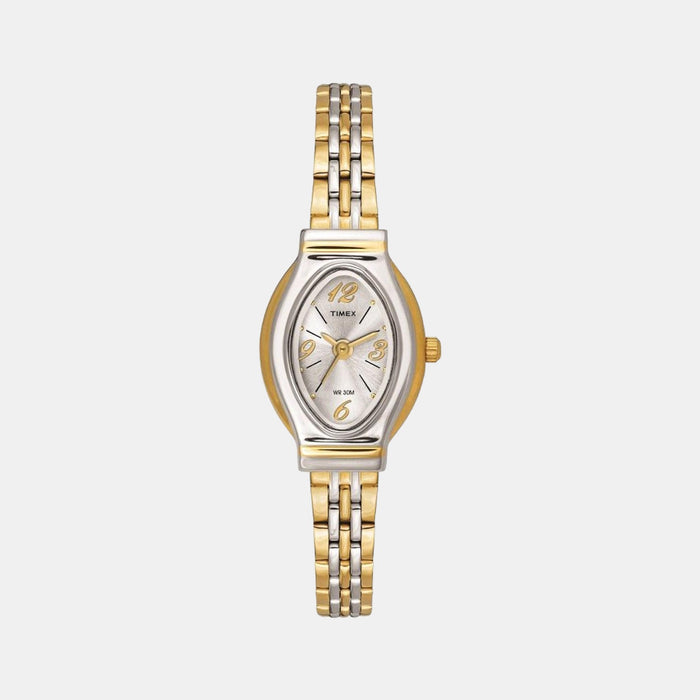 Timex Oval Silver Analog watch