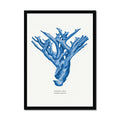 Coral Print | Marine Blue Coral Painting No 4 - Framed