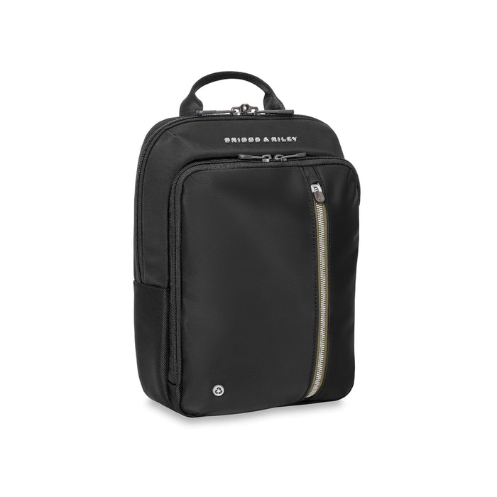 Black crossbody bag from the HTA Collection by Briggs & Riley, featuring a sleek design and adjustable strap.