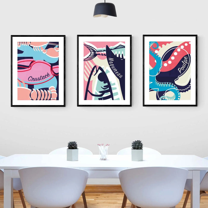 Crustace - Unframed Print Wall Art 18.00 Beach House Art