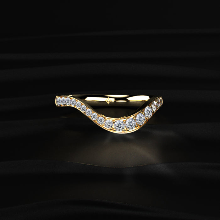 Curved Diamond Stacking Band | Earthly Jewels