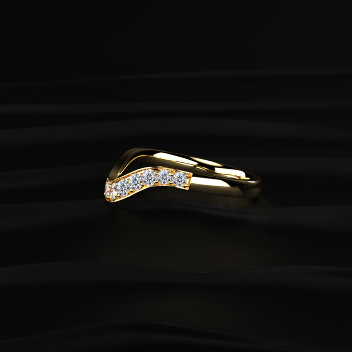 Curved Diamond Stacking Band | Earthly Jewels
