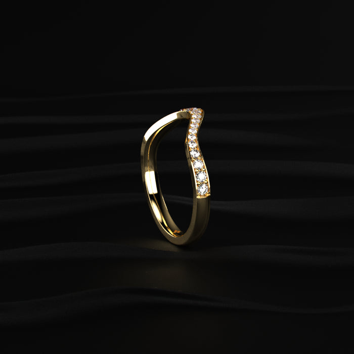 Curved Diamond Stacking Band | Earthly Jewels