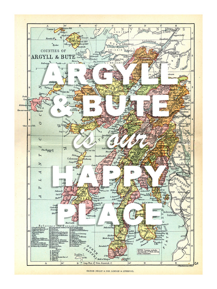 Argyll and Bute custom map print